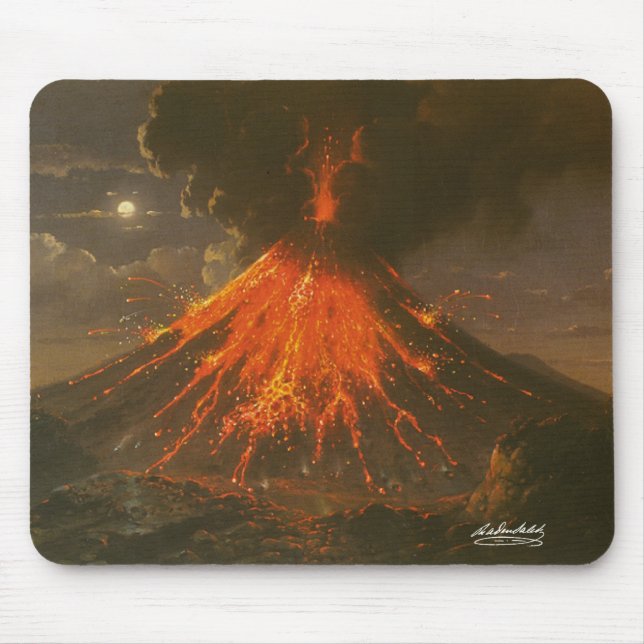 Mousepad Raden Saleh® Muismat "Mount Merapi on Java" (Frente)