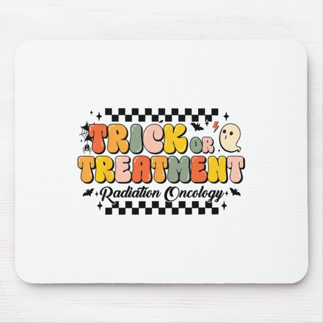 Mousepad Radiação De Truque Ou Tratamento Oncologia Hallowe (Frente)