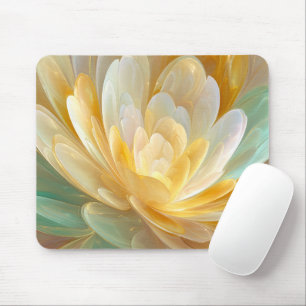 Mousepad Radiação Serena de Camadas de Pétalas Douradas e Á