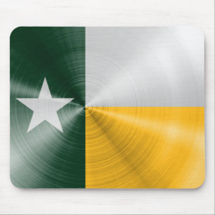 Mousepad Radial verde e Dourado da bandeira de Texas