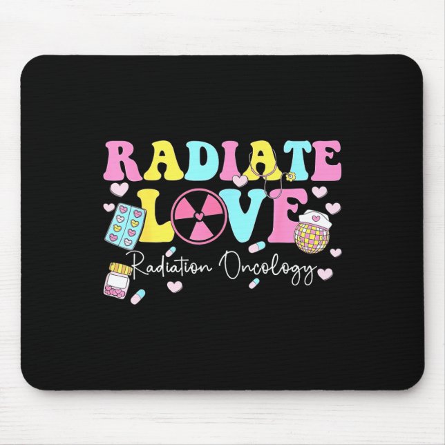 Mousepad Radiate Love Radiation Oncology Valentine's Day Ra (Frente)