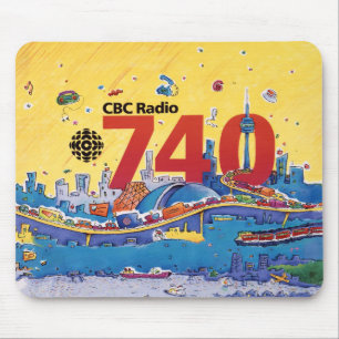 Mousepad Rádio CBC 740 - gráfico promocional 1980