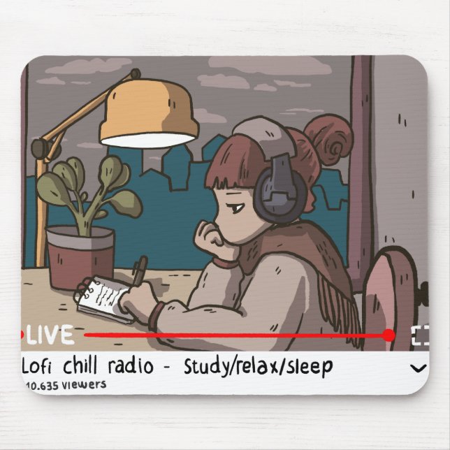 Mousepad Rádio Lofi Hiphop Chill (Frente)