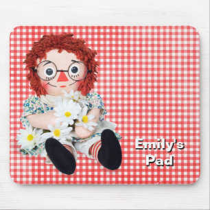 Mousepad Rag Doll em gingham