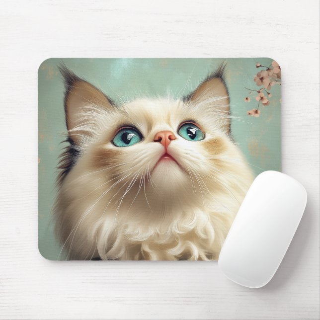 Mousepad Ragdoll kitten (Com mouse)