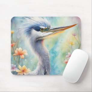 Mousepad Rainbow Birds Blue Heron 1
