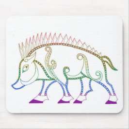 Mousepad Rainbow Boar