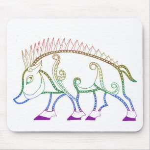 Mousepad Rainbow Boar