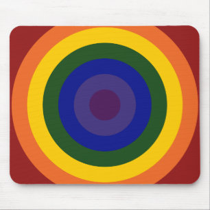Mousepad Rainbow Bullseye