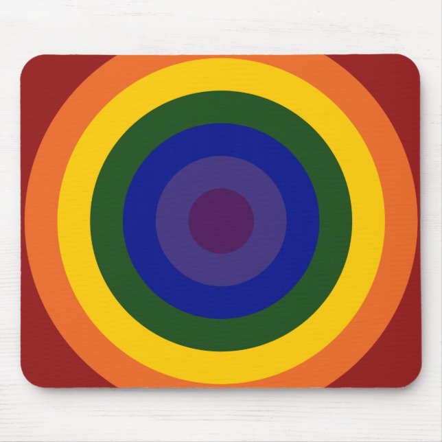 Mousepad Rainbow Bullseye (Frente)