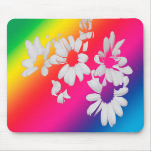 Mousepad Rainbow daisies