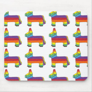 Mousepad Rainbow Donkey Partido Piñata Favor Fiesta Celebra