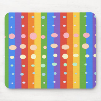 MOUSEPAD RAINBOW DOT STRIPES