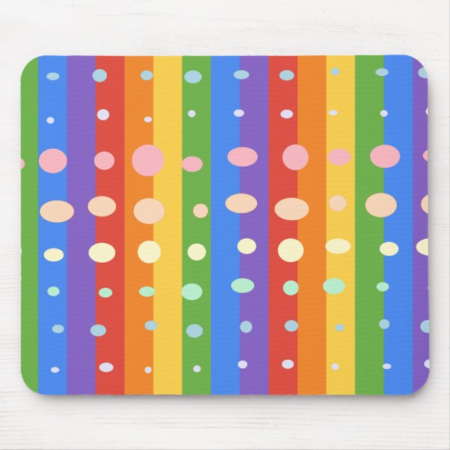 MOUSEPAD RAINBOW DOT STRIPES (Frente)
