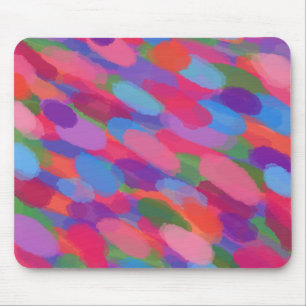 Mousepad Rainbow Droplets Colorful Abstrato Patterno