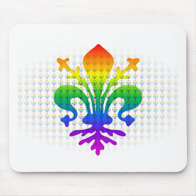 Mousepad Rainbow Fleur-de-lis (Frente)