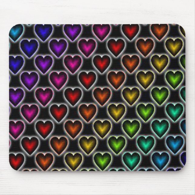 Mousepad Rainbow Hearts/Mousepad (Frente)