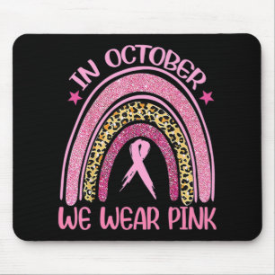 Mousepad Rainbow Leopard O Cancer da Mama Sensibilização ou