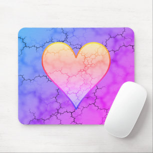 Mousepad Rainbow Marbled Heart