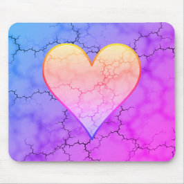 Mousepad Rainbow Marbled Heart