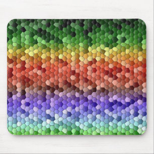 Mousepad Rainbow Mosaic Pattern