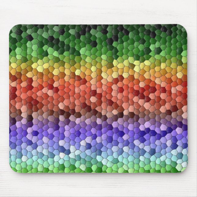 Mousepad Rainbow Mosaic Pattern (Frente)