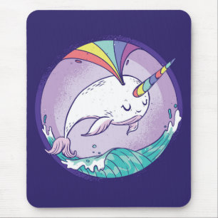 Mousepad Rainbow Narwhal