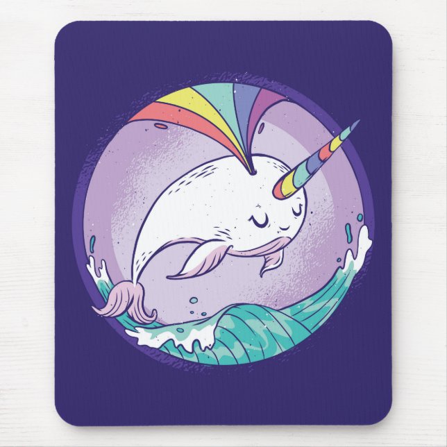 Mousepad Rainbow Narwhal (Frente)