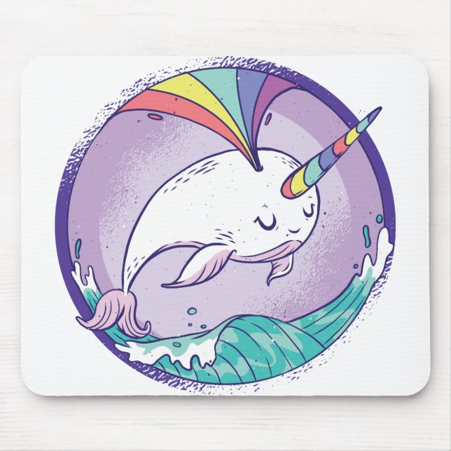 Mousepad Rainbow Narwhale (Frente)