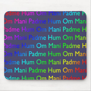 Mousepad Rainbow Om Mani Padme Hum em Roxo