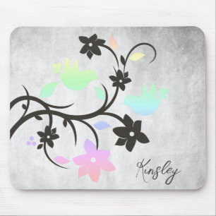 Mousepad Rainbow Pastel Lovebird Mouse Personalizado