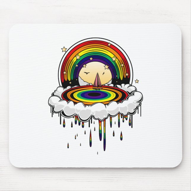 Mousepad Rainbow Rain (Frente)