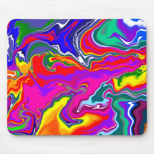 Mousepad Rainbow River Fluid Art (Frente)