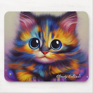 Mousepad Rainbow Tortie Kitten
