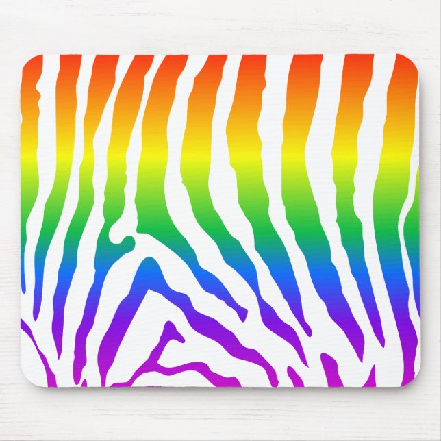 Mousepad Rainbow Zebra Pattern (Frente)