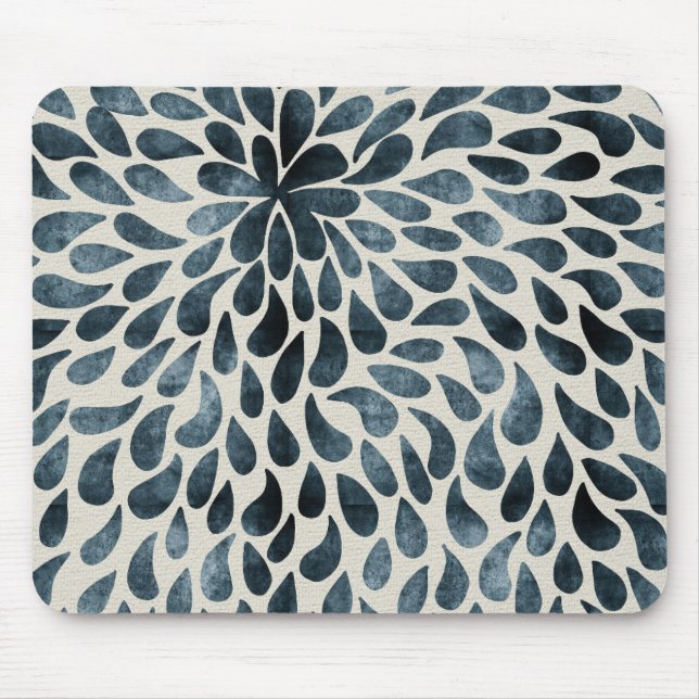 Mousepad Raindrop Fractal Padrões na Patente de Arte da Chu (Frente)