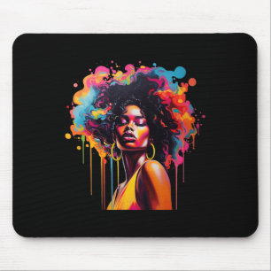 Mousepad Rainha Afro Melanin Derrubando o 10º Aniversário