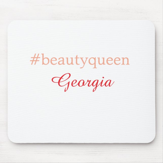 Mousepad Rainha da beleza hashtag vermelho claro adicionar  (Frente)