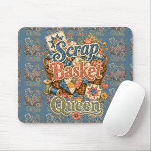 Mousepad Rainha da Cesta de Retalhos Quilter Cottagecore