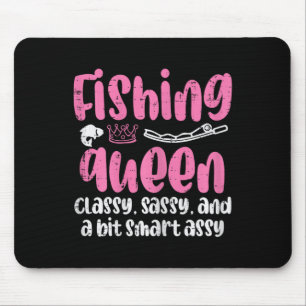 Mousepad Rainha da Pesca Cly Sy Inteligente Divertida Pesca