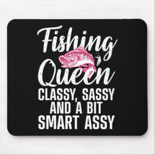Mousepad Rainha Design De Pesca Engraçada Para Mulheres Moç