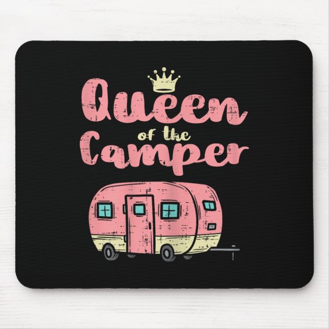 Mousepad Rainha Do Camper Adorável Trailer De Acampamento V (Frente)