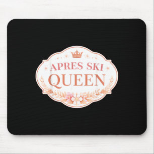 Mousepad Rainha do esqui pós-temporada feminino amante do e