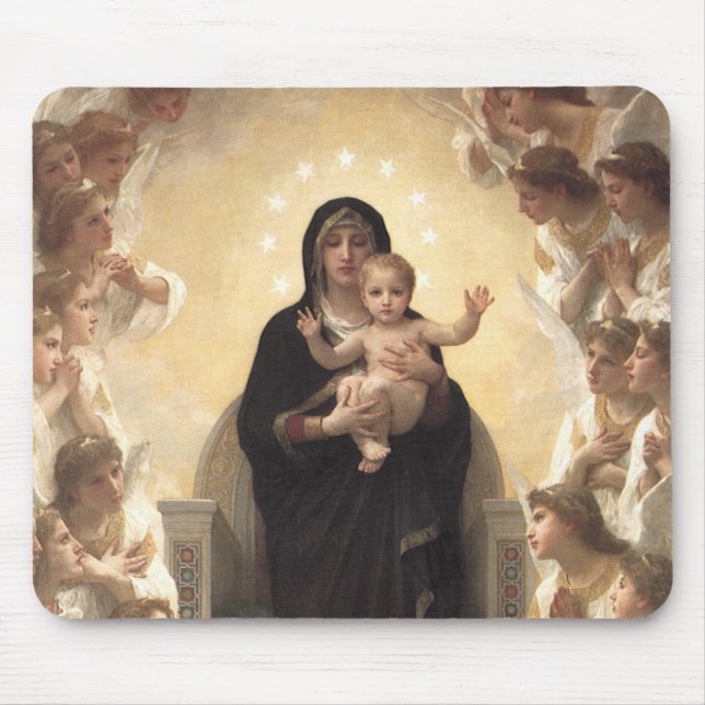 Mousepad Rainha dos Angels Regina Angelorum, de Bouguereau (Frente)