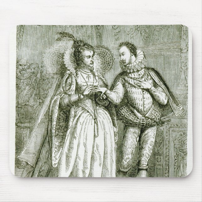 Mousepad Rainha Elizabeth e seus pretendentes (Frente)