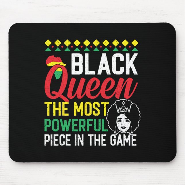 Mousepad Rainha Negra A Peça Mais Poderosa História Negra  (Frente)