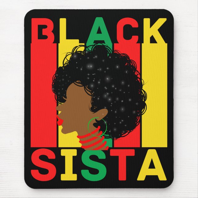 Mousepad Rainha Negra Melanin Mulher Sista Amor (Frente)