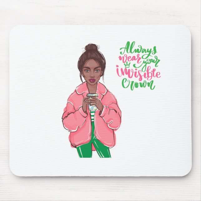 Mousepad Rainha Rosa e Verde (Frente)