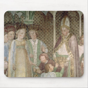 Mousepad Rainha Theodolinda e papa Gregory o excelente