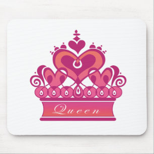 Mousepad Rainhas Rosa Reais Cortadas por Corações